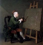 William Hogarth Hogarth Painting the Comic Muse oil painting artist
